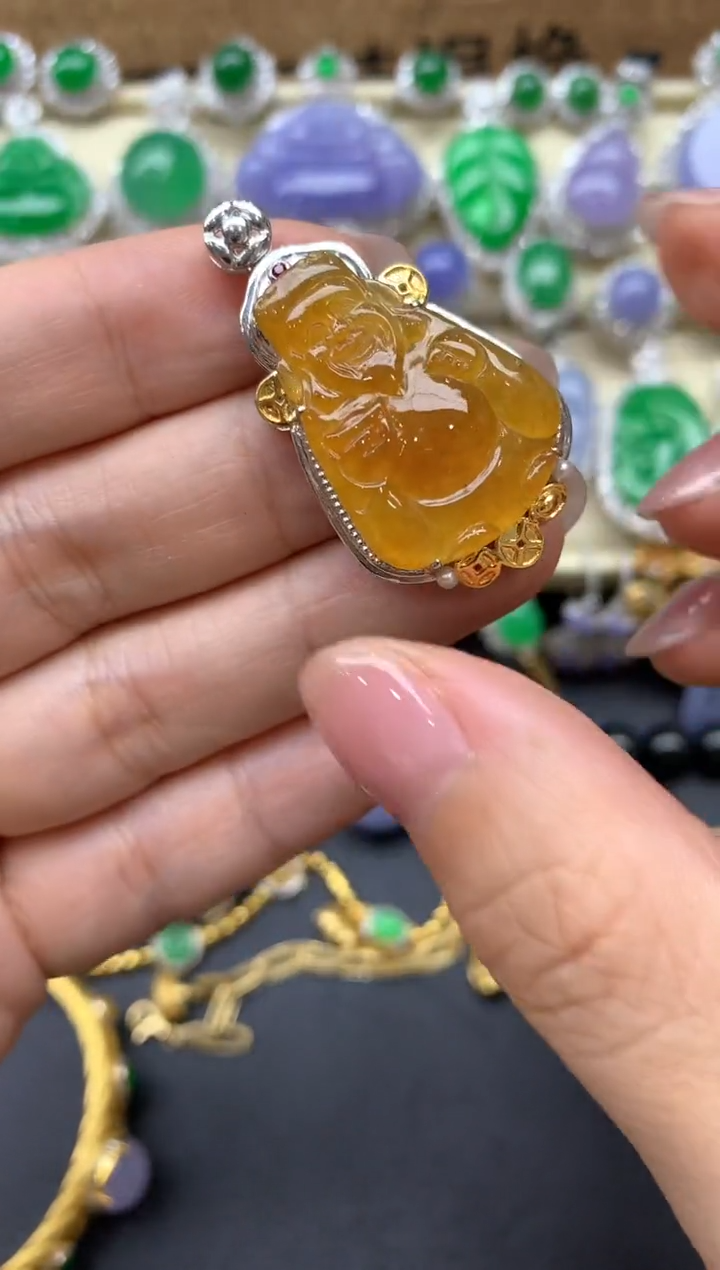 【闪购商品】翡翠颈饰18K金镶嵌349-中国好珍宝