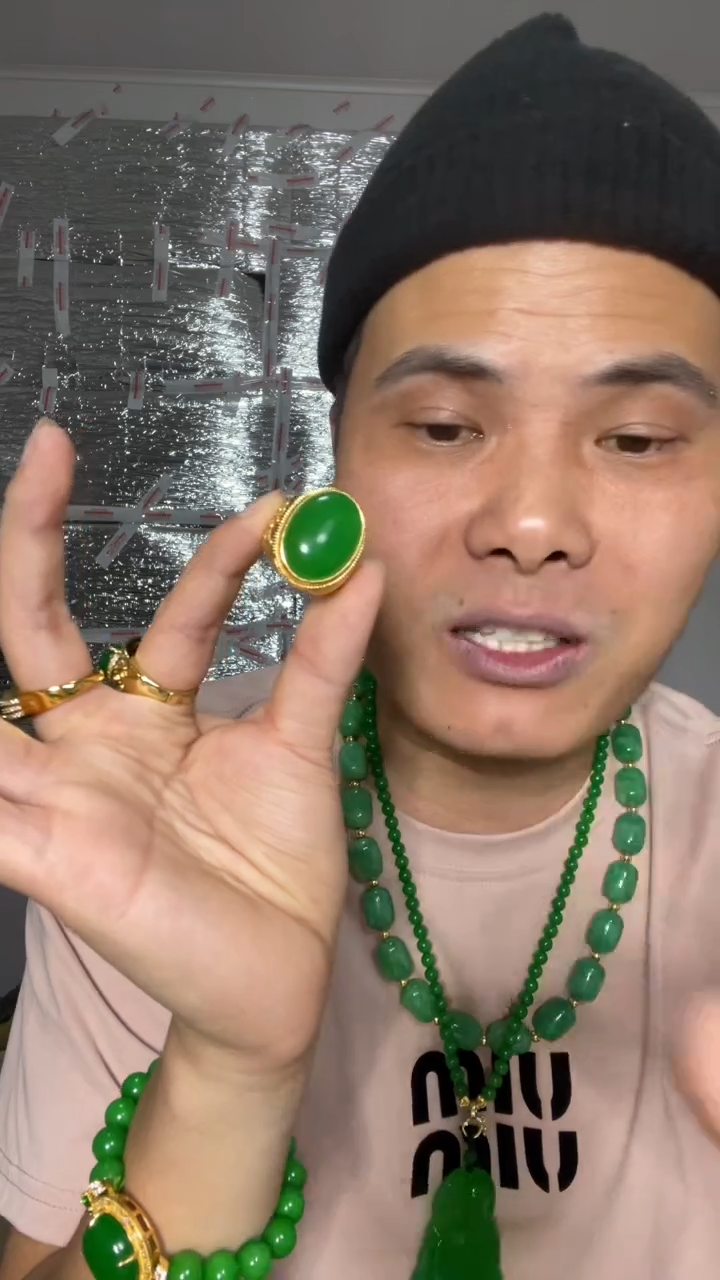 翡翠戒指未镶嵌【小伍珠宝】高端大鸽子蛋戒指