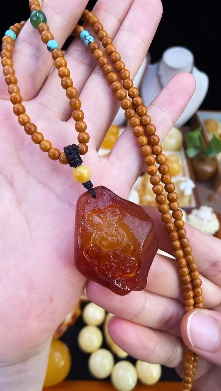 琥珀未镶嵌珠宝奇石柒月