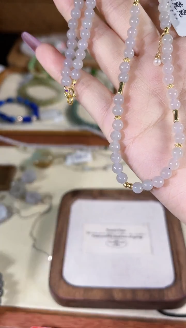 项链银S925镶嵌和田玉多样性发其一孤品默认微瑕