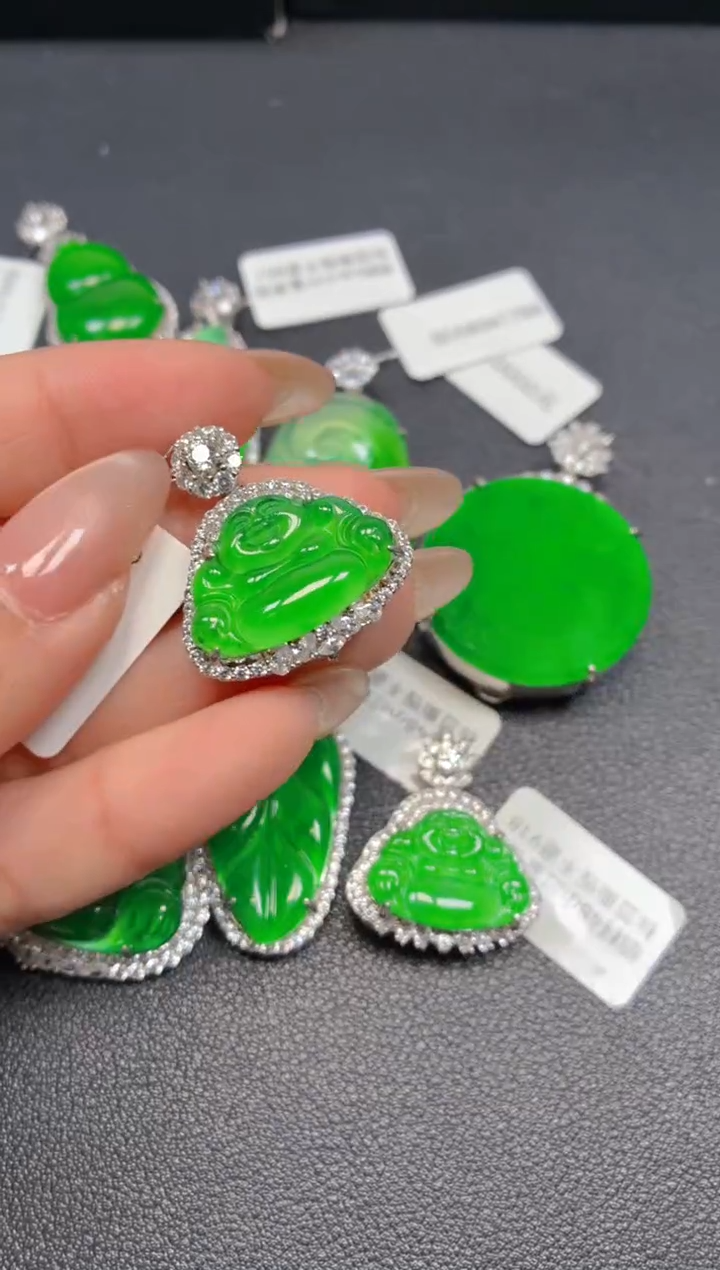 银S925镶嵌挂件翡翠1111