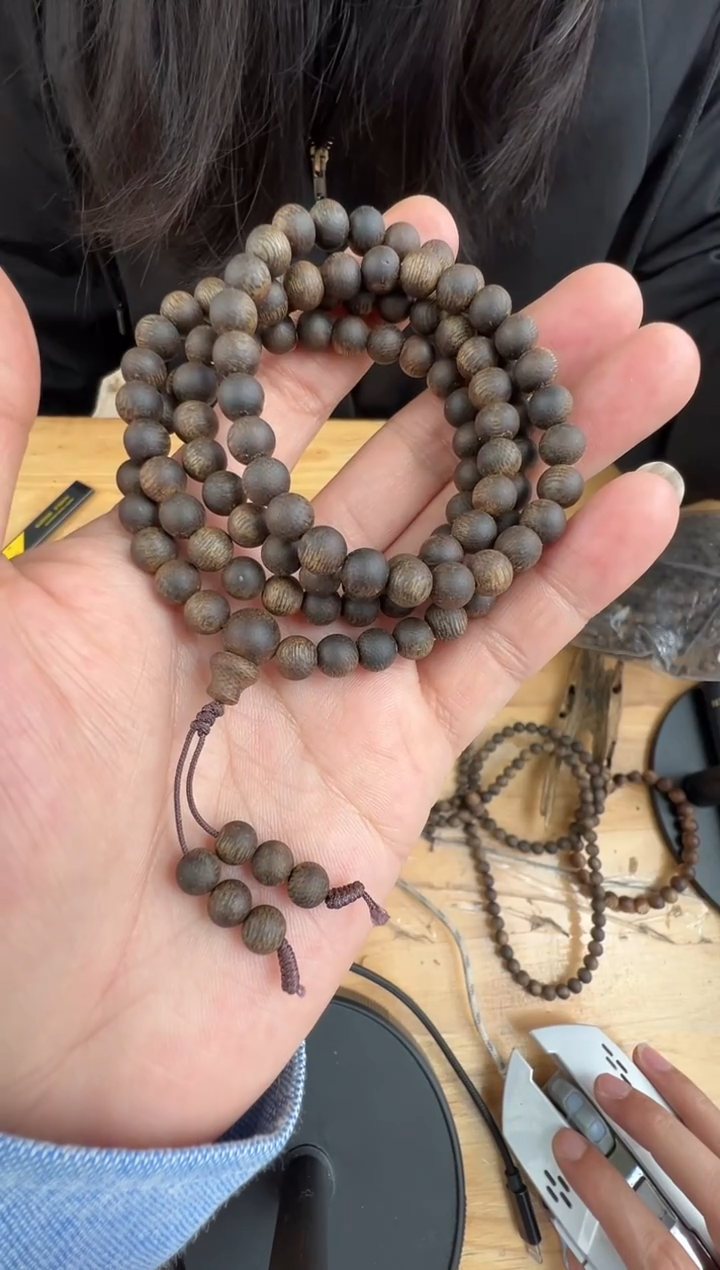 沉香沉香枕乌身沉水06圆珠多圈20+多样性发一