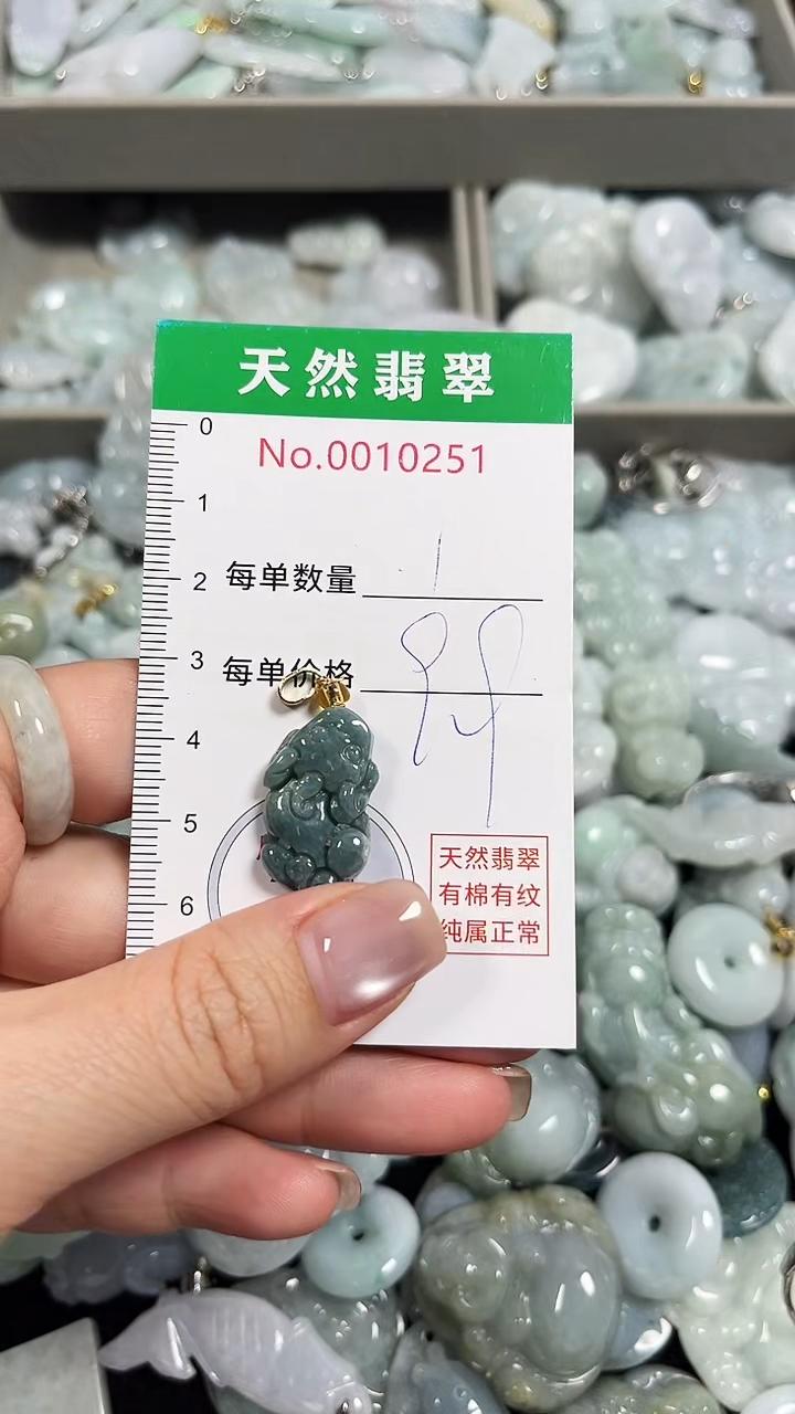 翡翠未镶嵌吊坠(不含链)0251