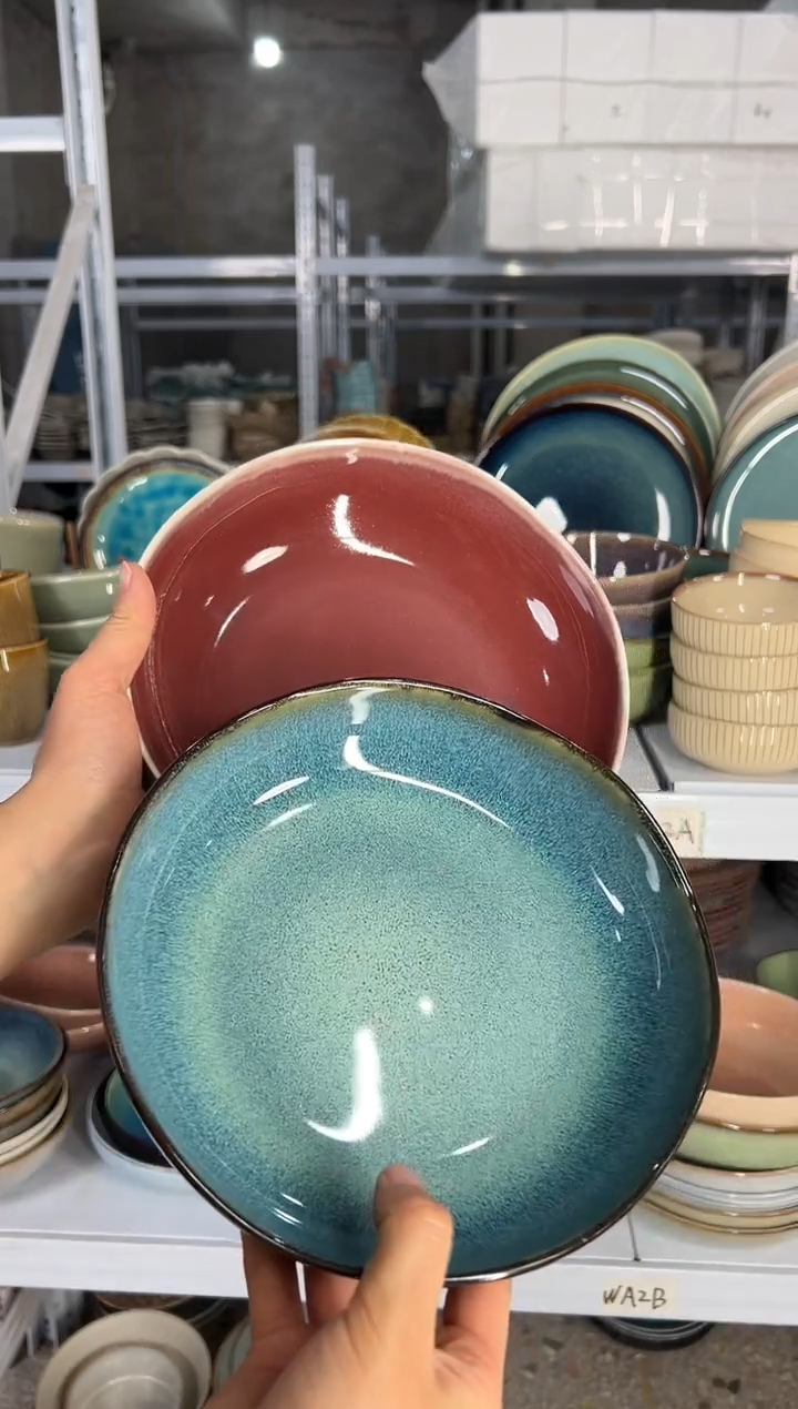 陶瓷外贸尾货瑕疵满20包邮X2深盘组合