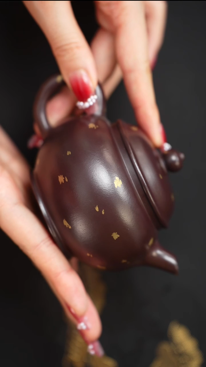 茶壶紫砂高温紫罗兰洒金秋水200cc