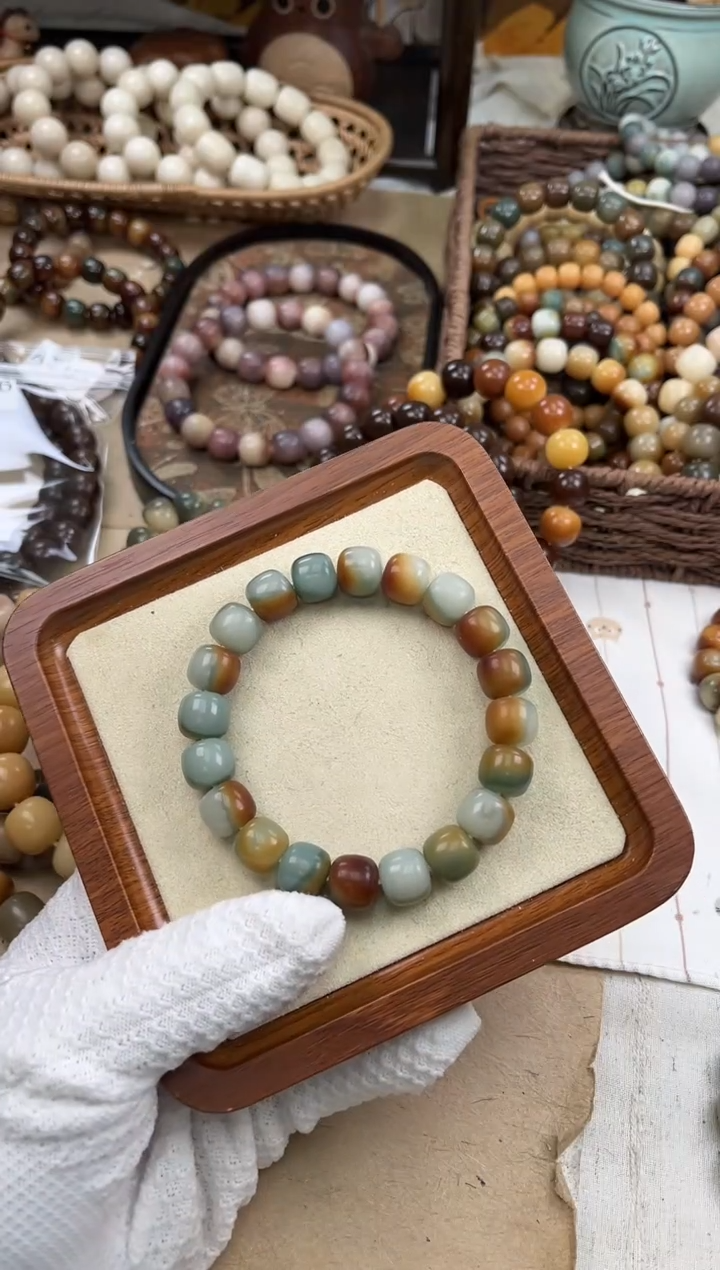 手串菩提根/象牙果a340卡13 干磨+机抛半壁春