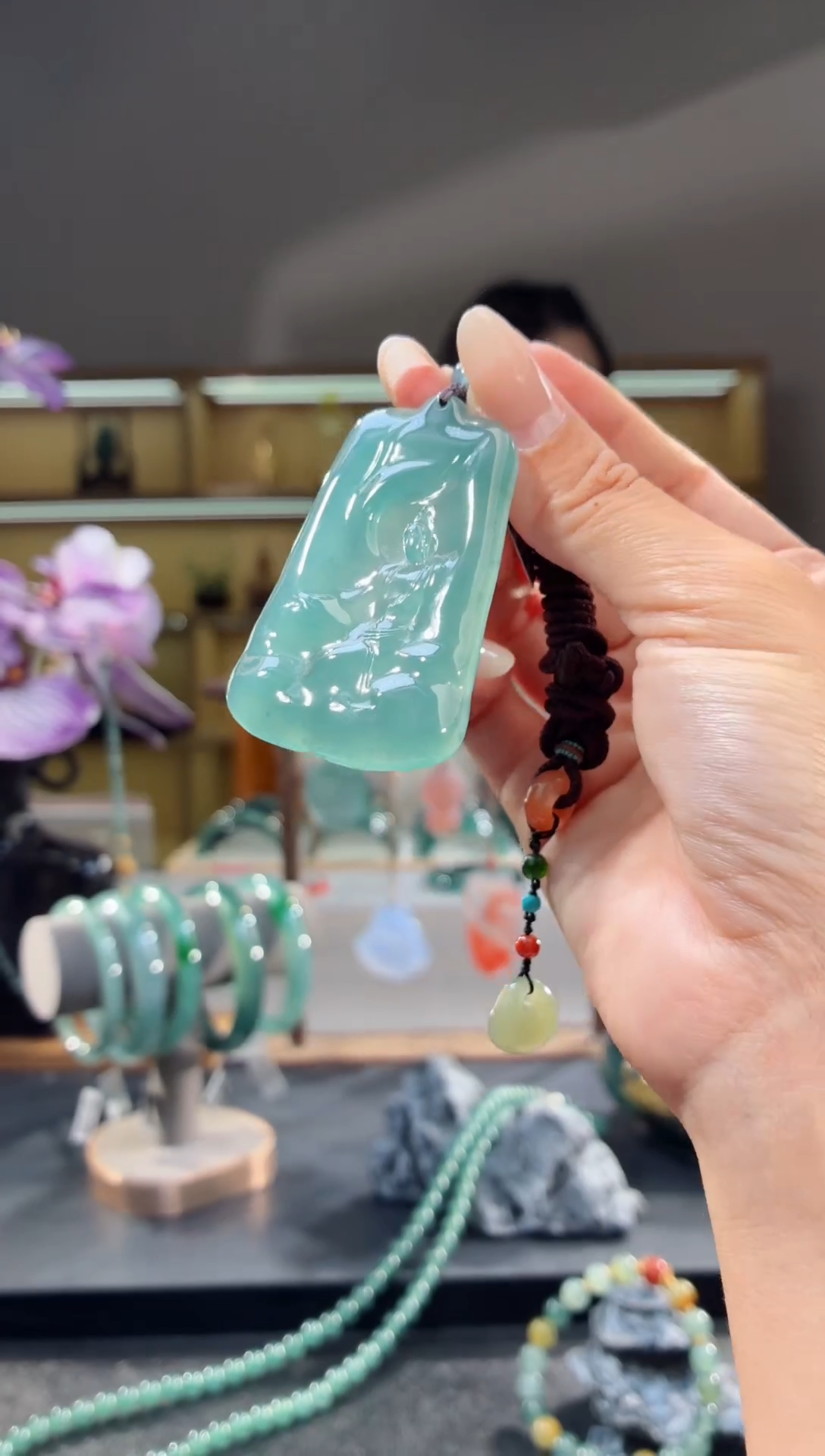 吊坠(不含链)未镶嵌翡翠观音