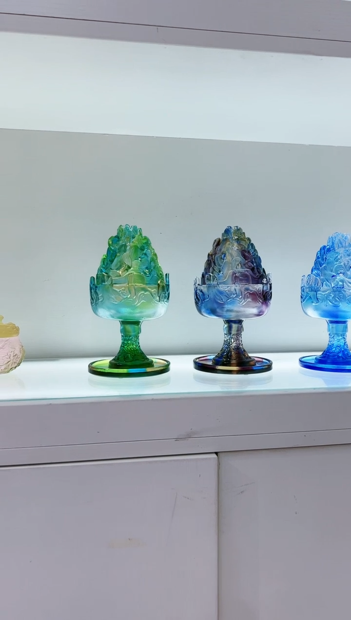 【闪购商品】茶宠古法琉璃博山炉备注颜色