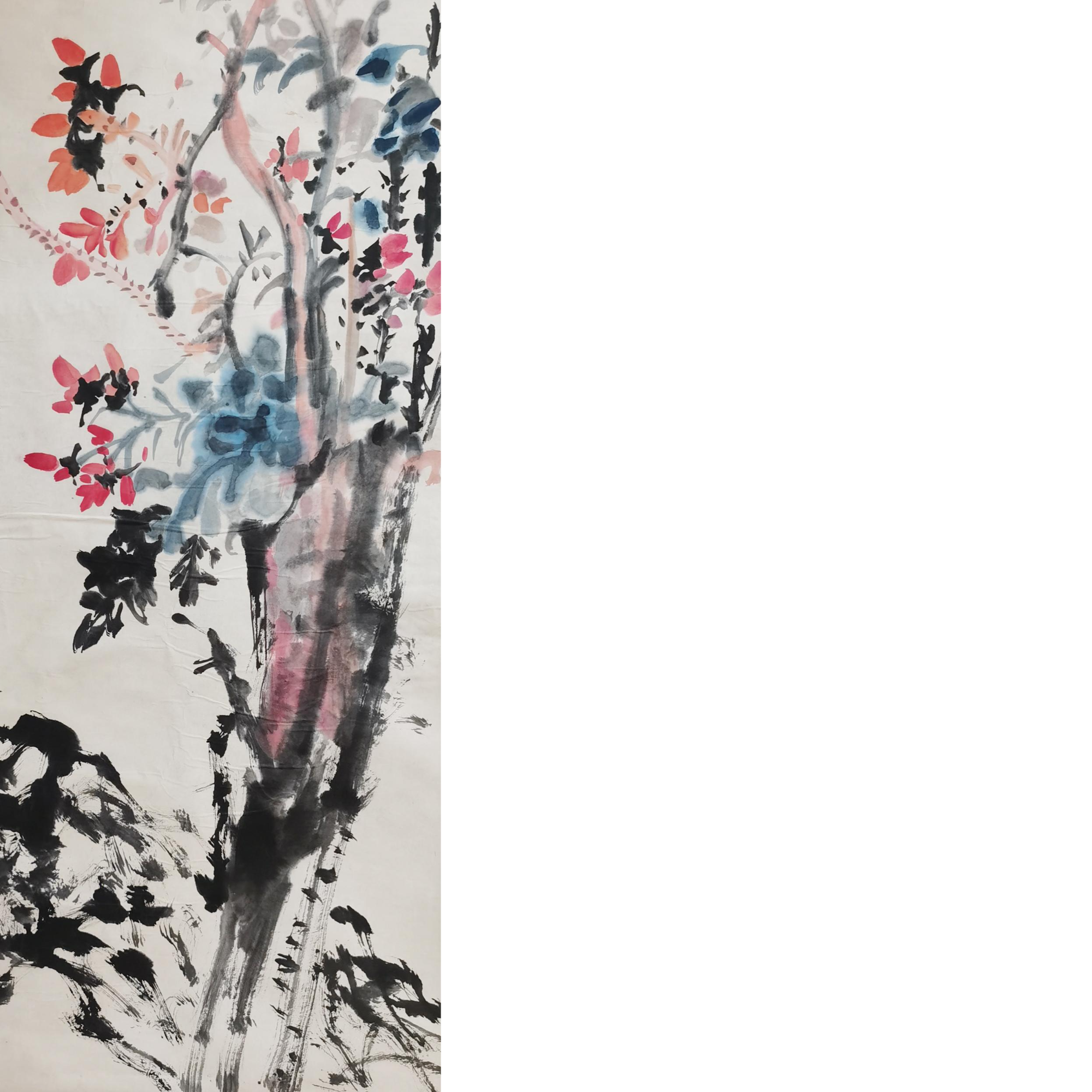 【辽拍】V250709-2-761《花卉》（5.7平尺) 纸本镜片 DD26