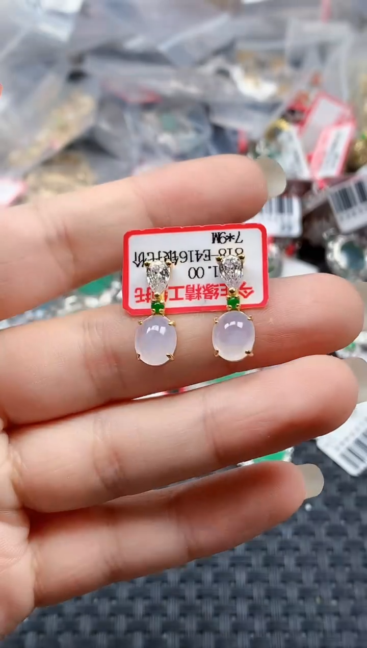 银S925镶嵌戒指翡翠天然A货缅甸翡翠