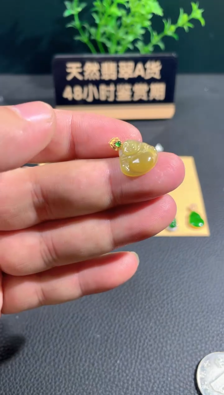 【闪购商品】翡翠颈饰18K金镶嵌翡翠