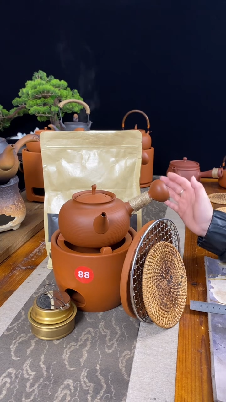 【闪购商品】炭炉+壶+酒精灯+底座+壶垫+烤网+碳