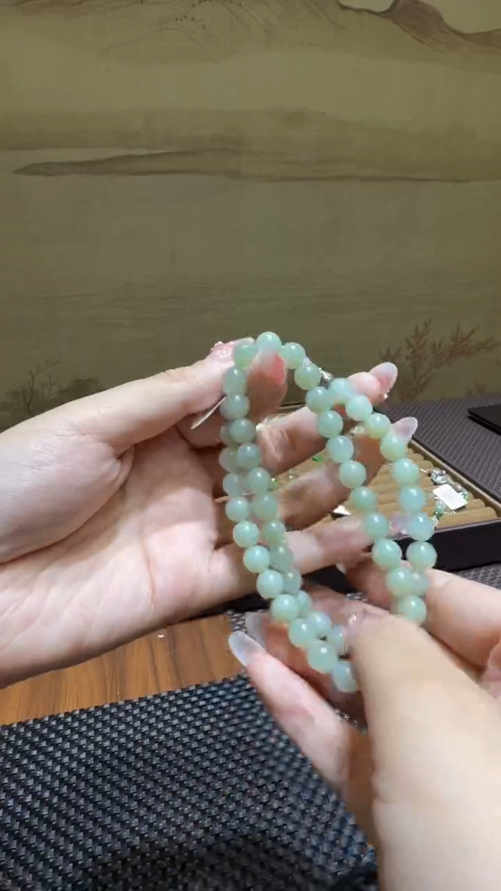 颈饰未镶嵌和田玉项链8mm