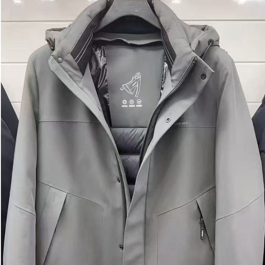 266款男士冬季内胆可拆卸鹅绒服