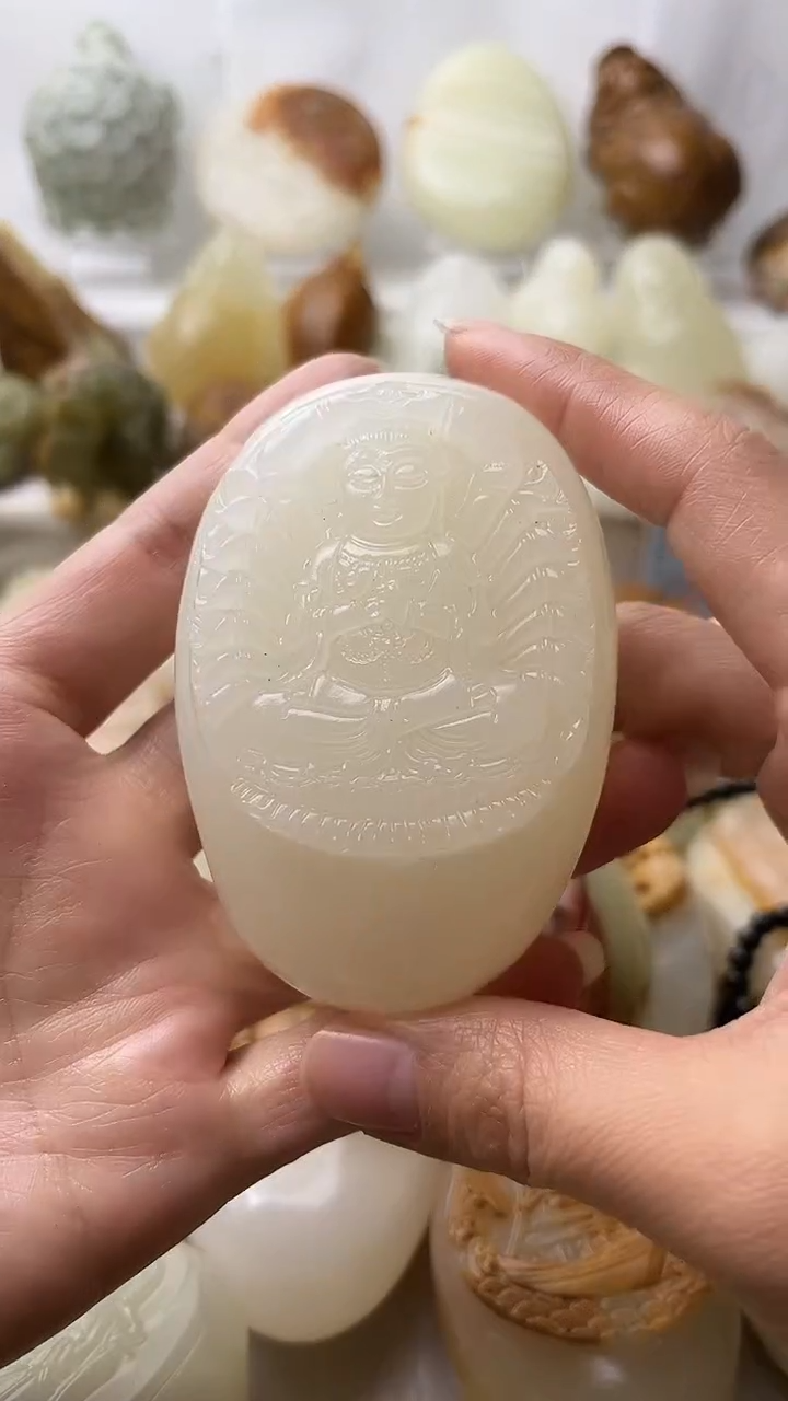 石材古青石棉纹正常不退换千手观音