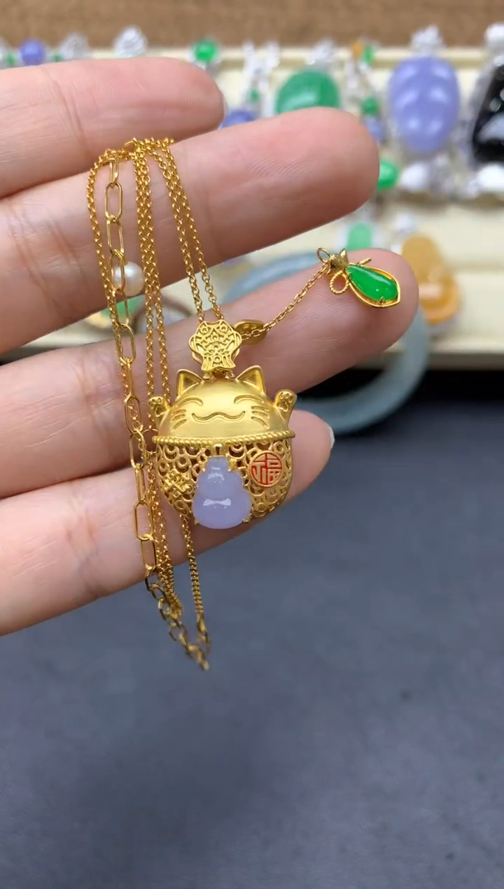 【闪购商品】翡翠颈饰18K金镶嵌470-中国好珍宝