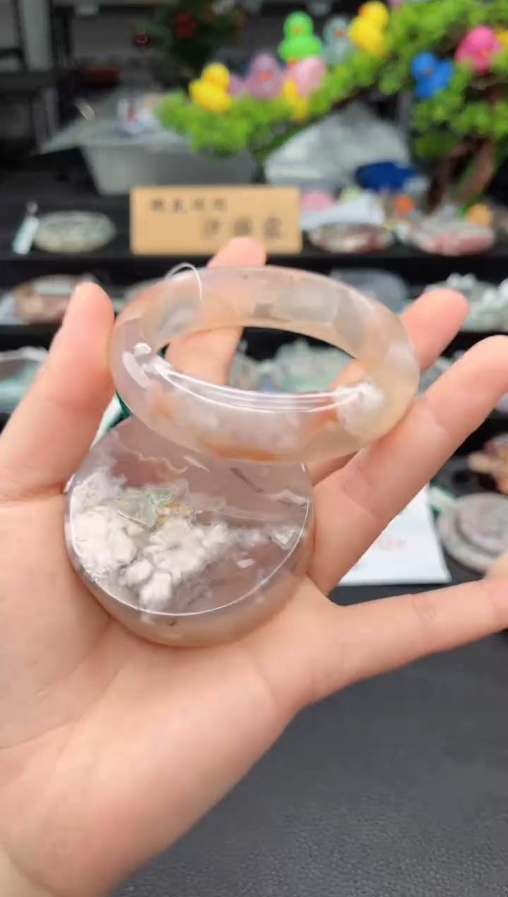 石英质玉未镶嵌手镯57圈口（赠品镯心）3330285