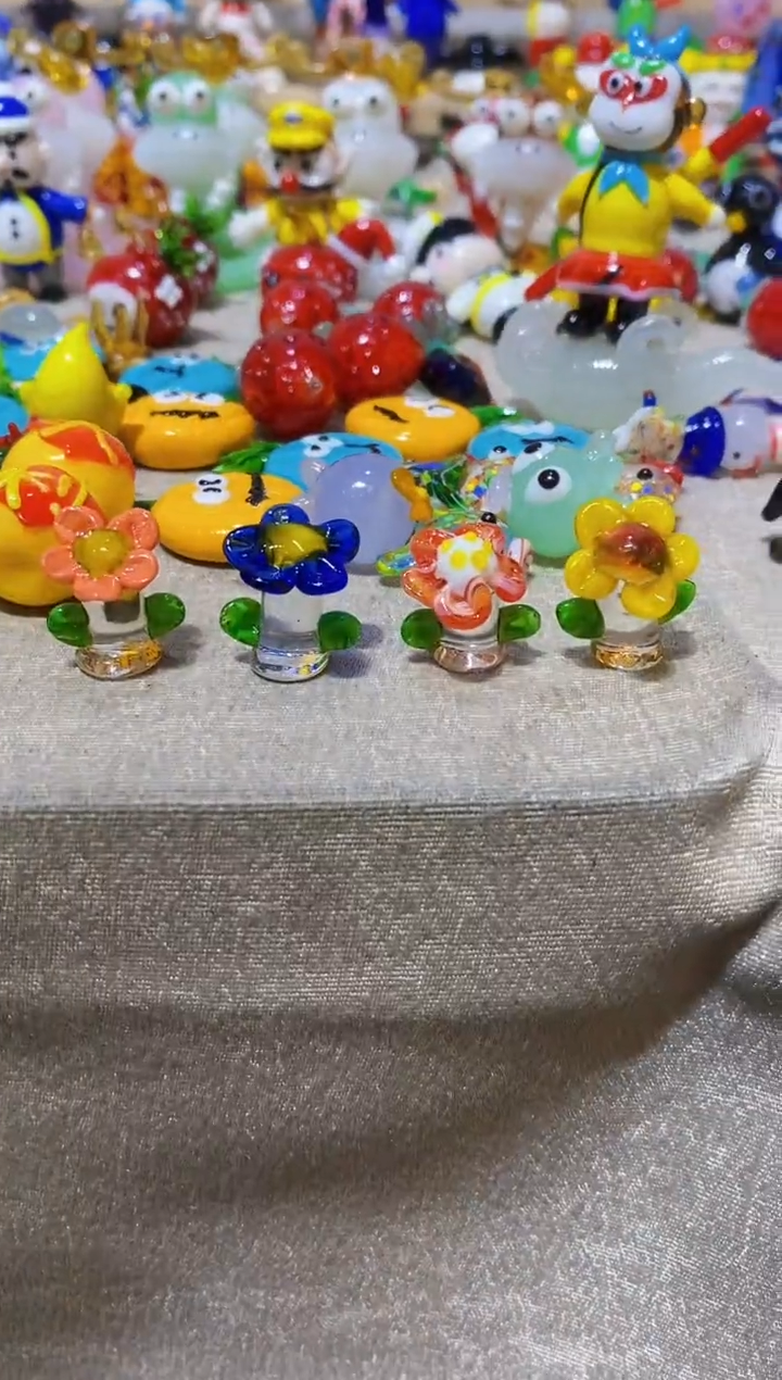 【闪购商品】琉璃手工艺品小花4个