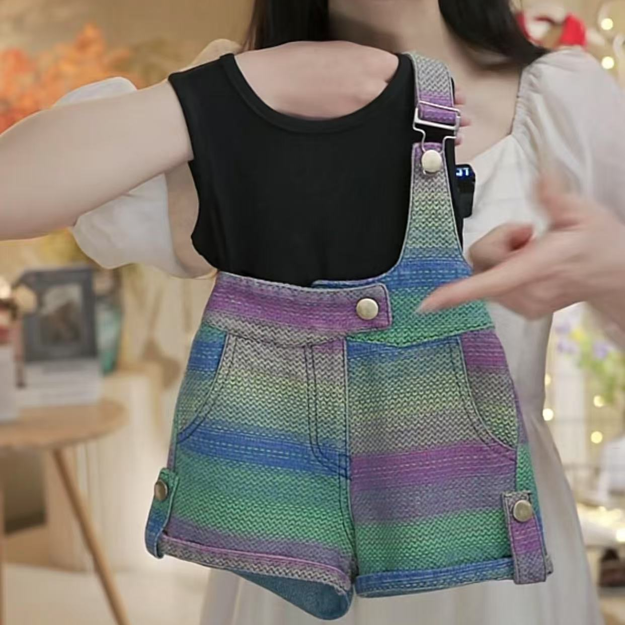 T3女童背心半身裙套装2025新款背心牛仔潮8647