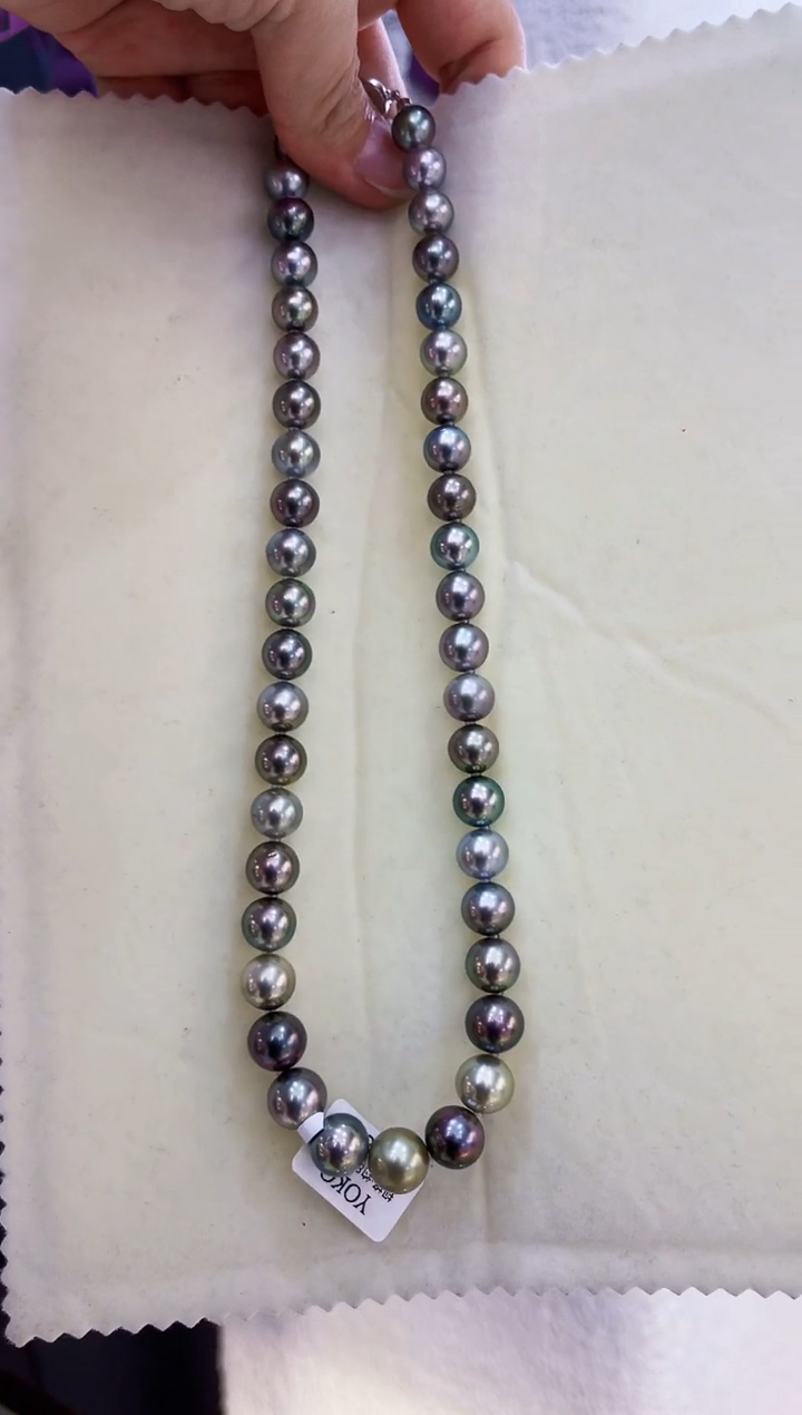 【闪购商品】海水珍珠颈饰银S925镶嵌大溪地 11-15mm