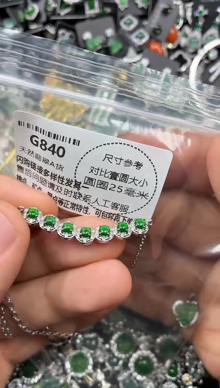 颈饰未镶嵌翡翠G840锁骨链