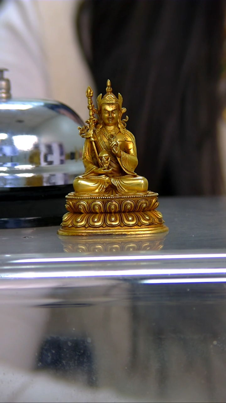 【闪购商品】紫铜鎏金，6分莲花生L20422-Z