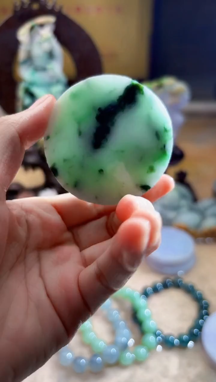 未镶嵌挂件翡翠A货柠优6909