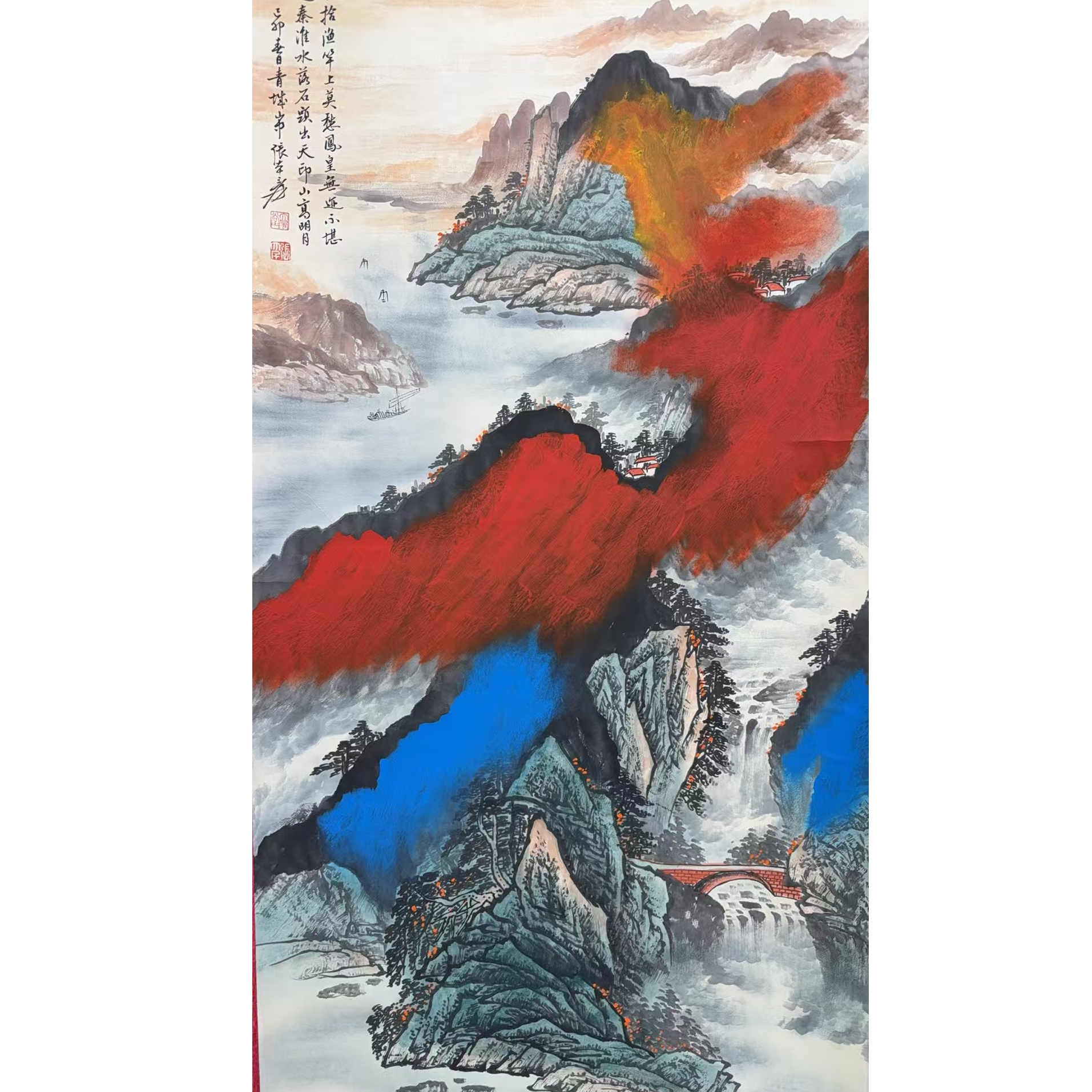 盛世佳作款绘画山水立轴68.138 8.4平尺