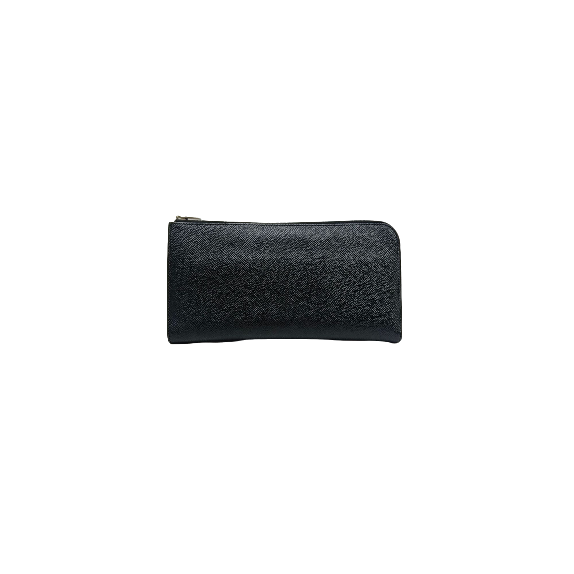 99新 Hermes/爱马仕 男包奢侈品98新黑真皮荔枝纹拉链手拿包/0688
