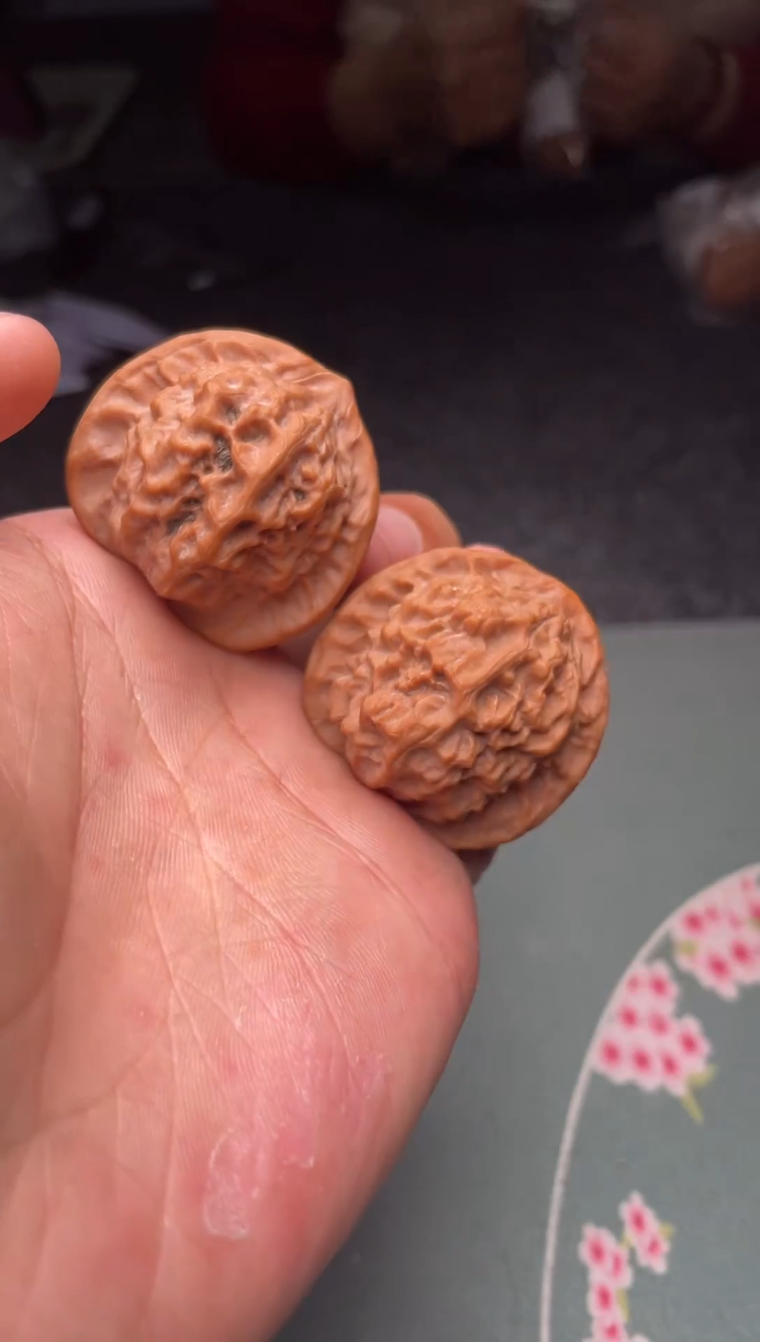 把件文玩核桃a112  瓷娃娃 38尺 磕尖