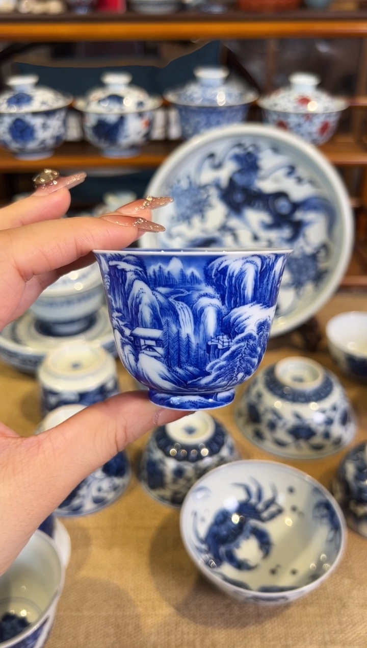 【闪购商品】仪贤堂雪景山水杯杯