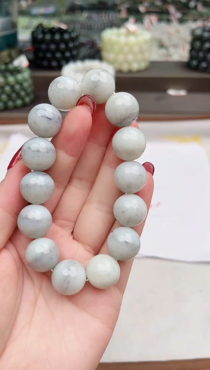 【闪购商品】和田玉手串未镶嵌纯天然和田玉新疆青花16