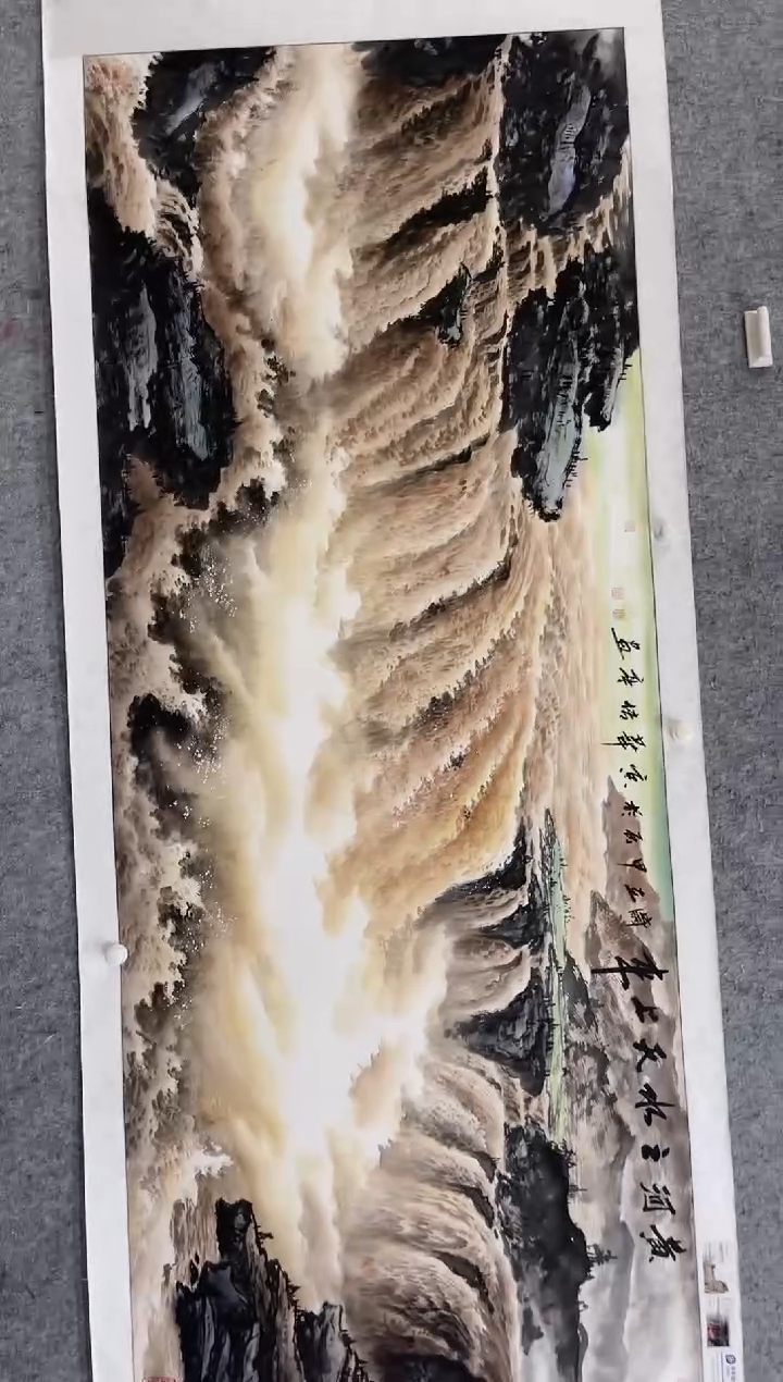 国画张传亭老师的红袍作品