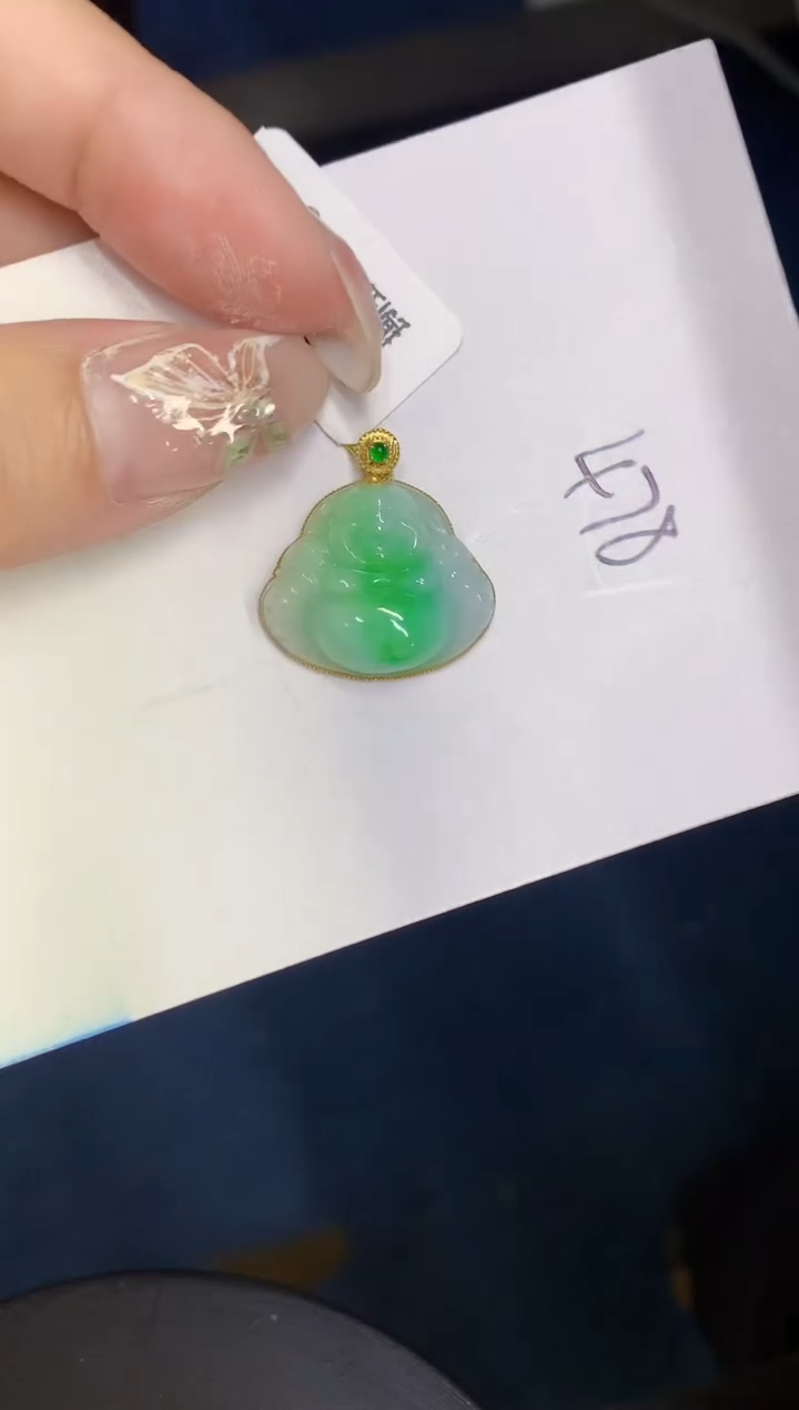 【闪购商品】翡翠颈饰18K金镶嵌0000000000