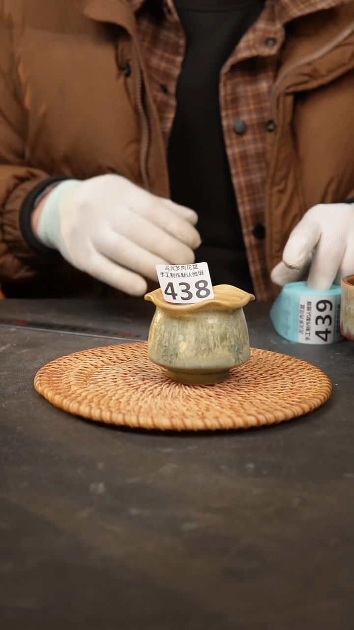 【闪购商品】瓷片景德镇手工花盆