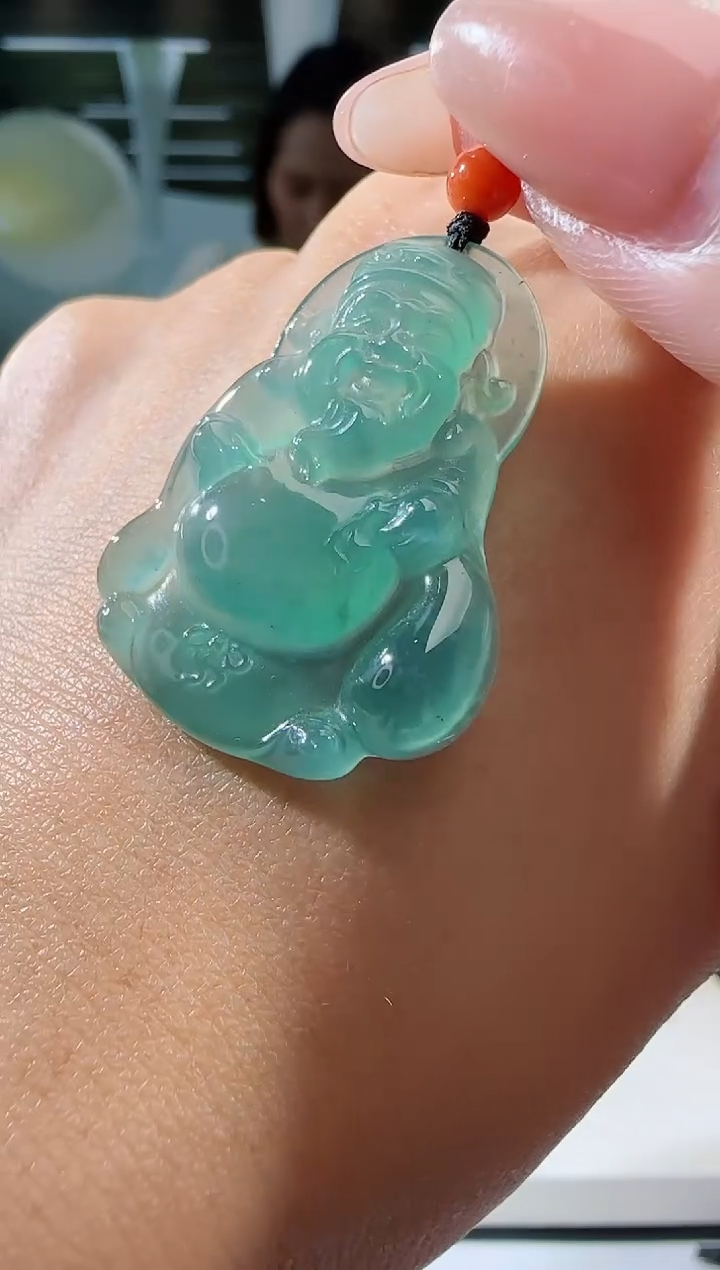 【闪购商品】翡翠吊坠(不含链)未镶嵌财神