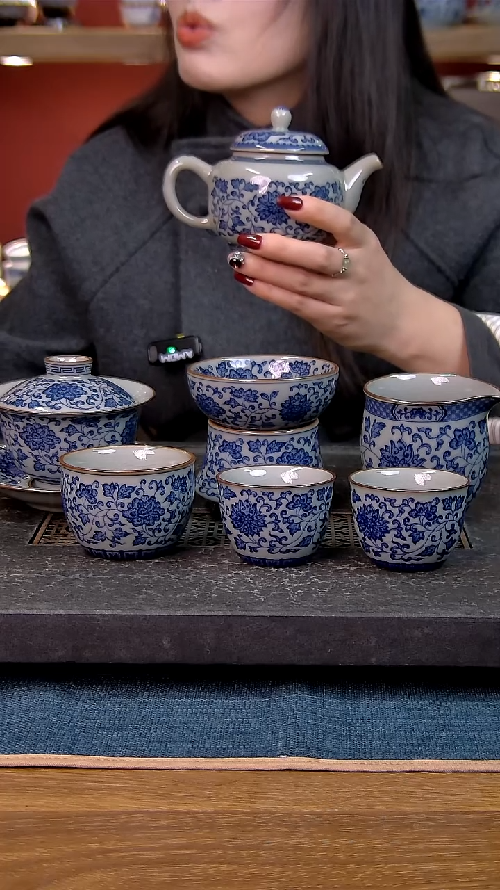 简装家用款7件套 老陶泥开片纹陶瓷茶具