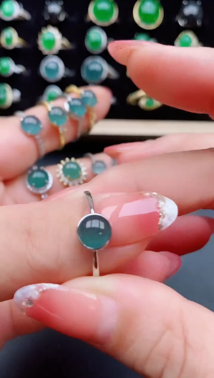 【闪购商品】翡翠戒指银S925镶嵌121212