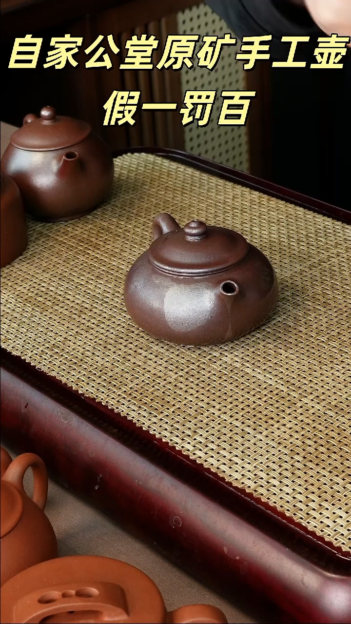 茶壶紫砂古法柴烧寒江