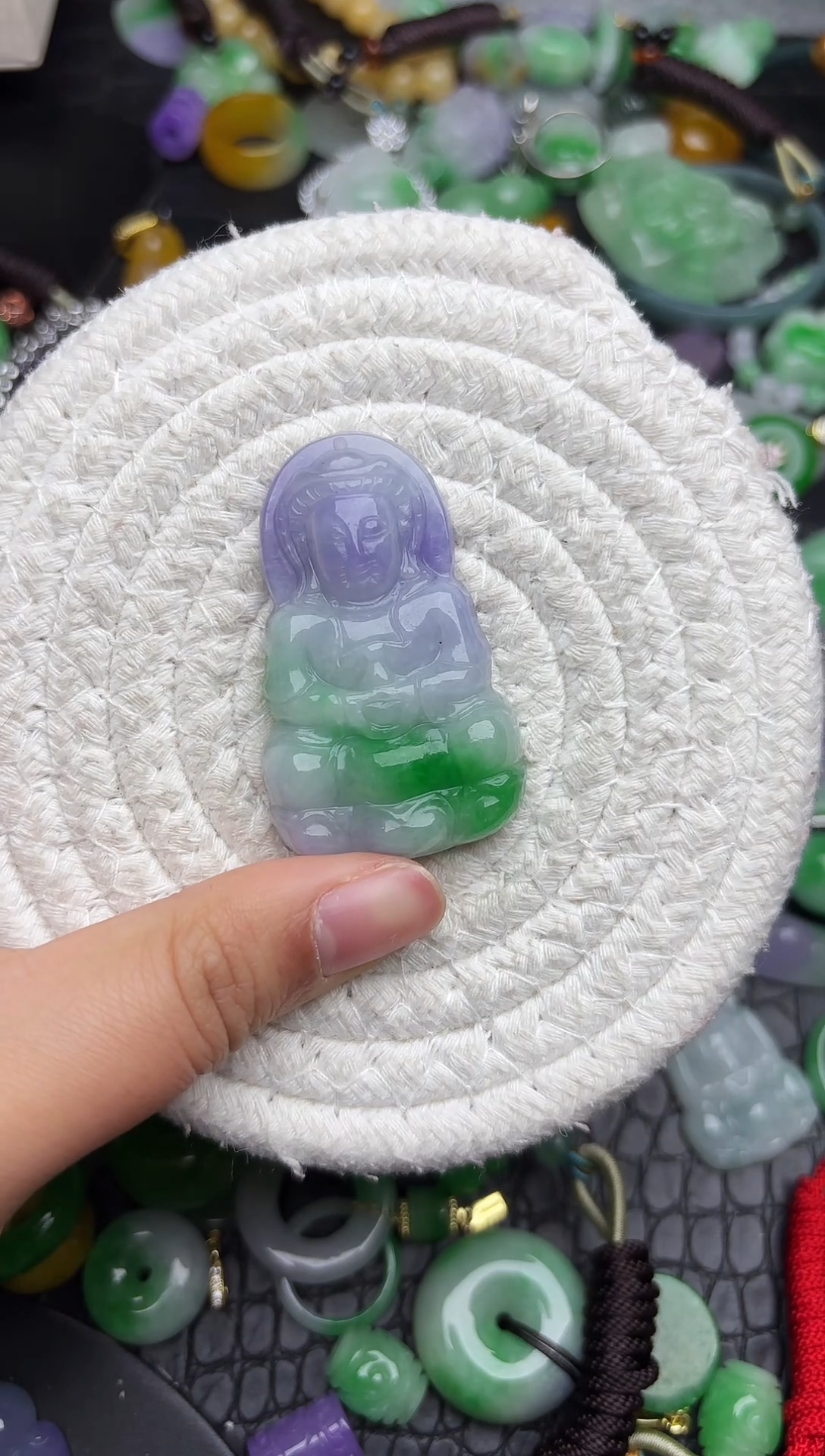 颈饰未镶嵌翡翠缅甸翡翠吊坠