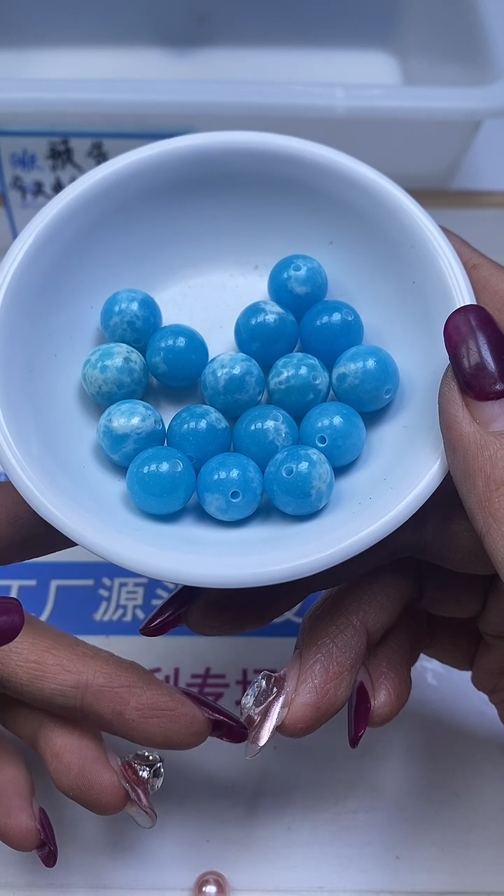 未镶嵌散珠玛瑙/玉髓C709 海 纹 石10mm20个11.8元