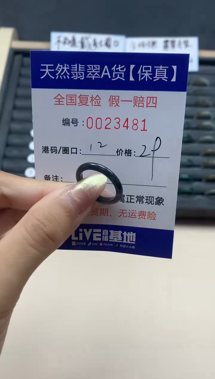 【闪购商品】翡翠戒指未镶嵌天然翡翠23481