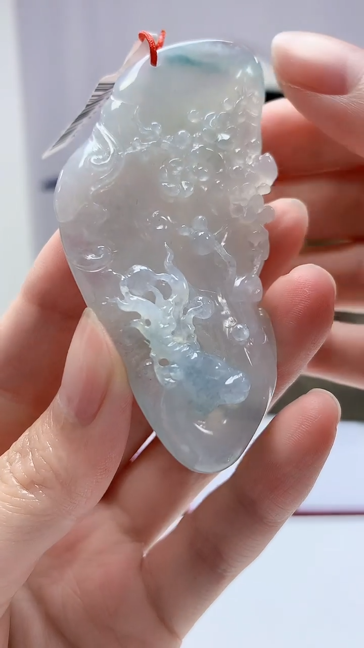 【闪购商品】定制翡翠未镶嵌4812zm-毛货挂件花161