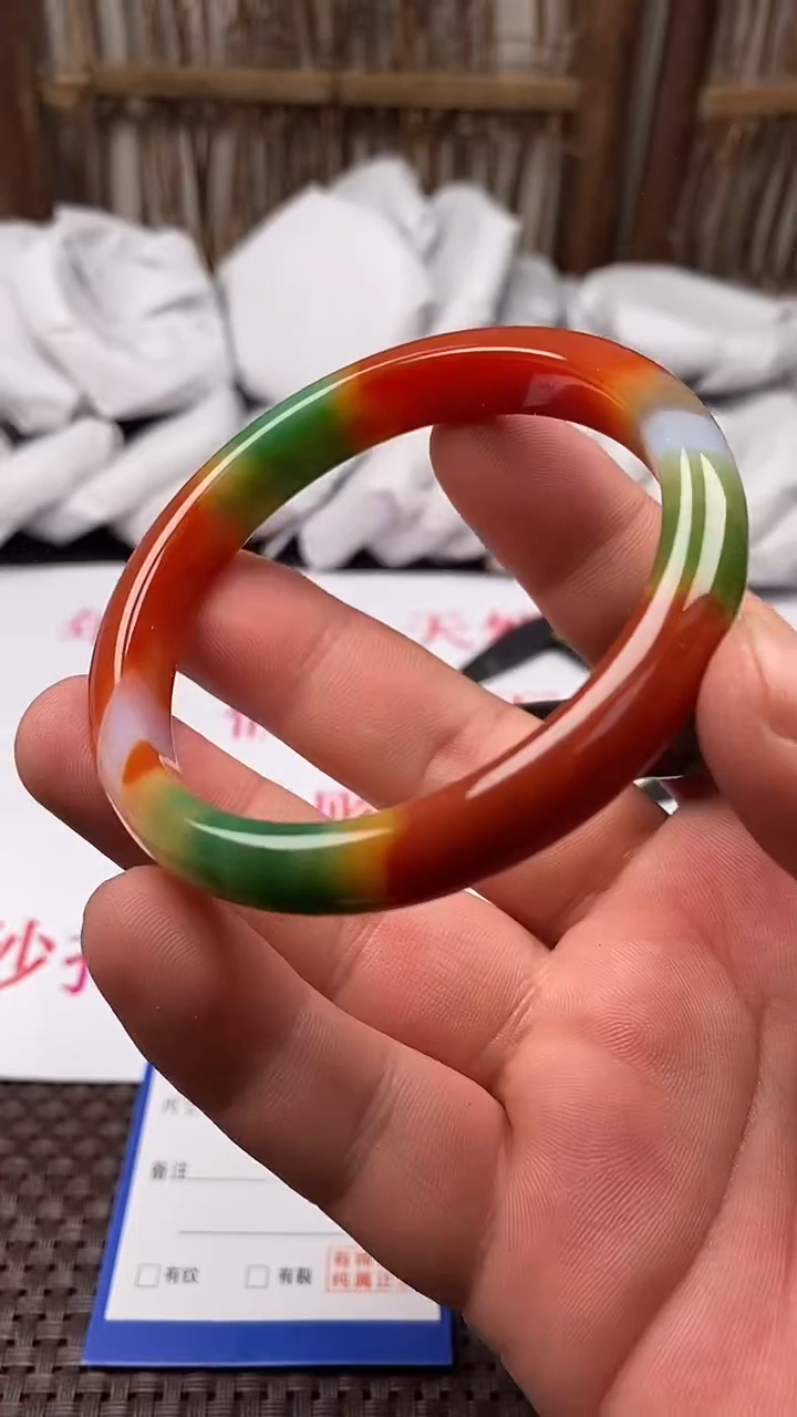 【闪购商品】玛瑙/玉髓手镯未镶嵌428-59/60多样性发货看清圈口下单