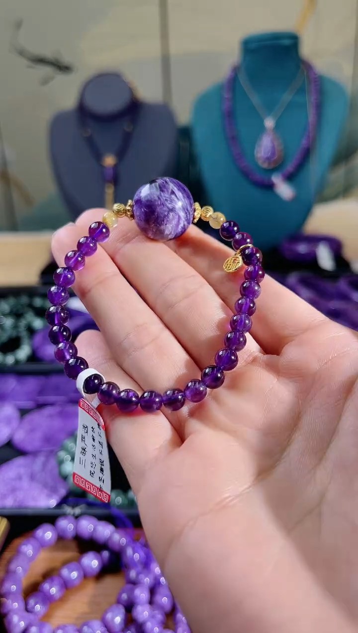 【闪购商品】查罗石（紫龙晶）手绳未镶嵌18mm