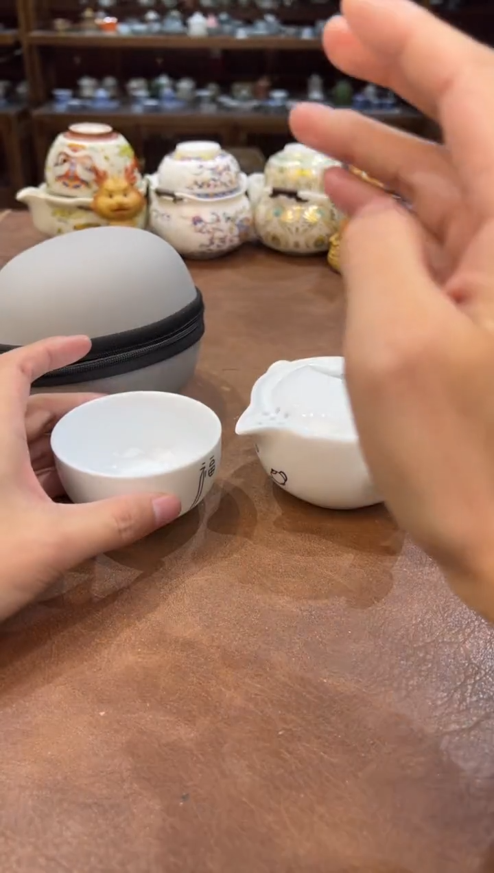 真的很便宜会开片的旅行茶具
