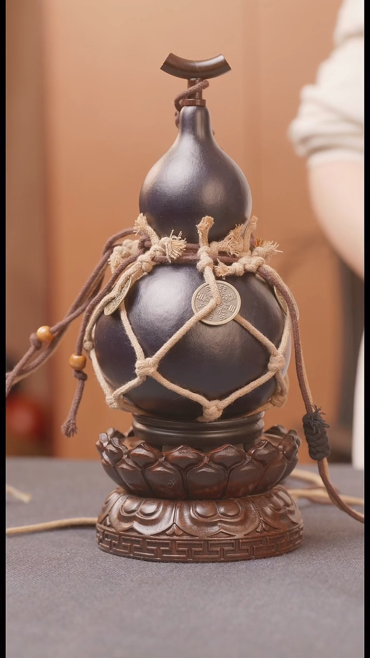 673号链接精品大漆葫芦现货现发[一物一拍]不包含莲花底座