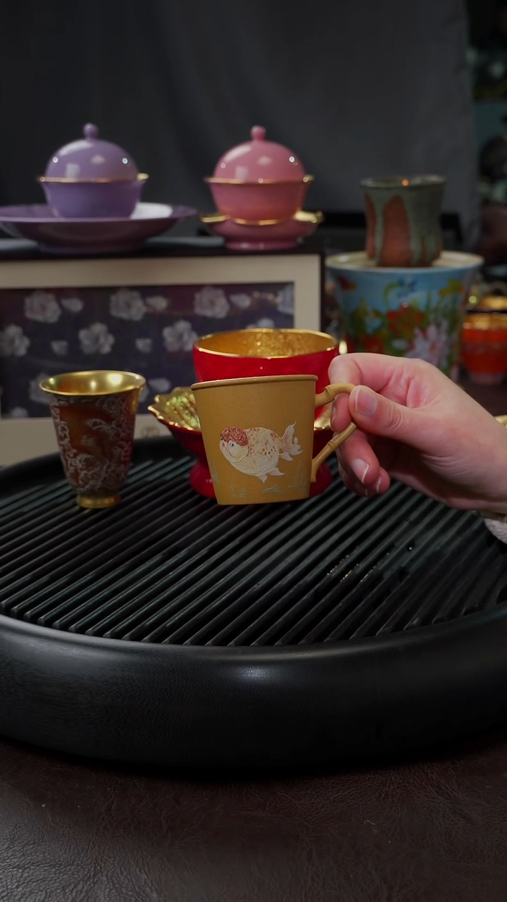 【闪购商品】杯【宜景窑段泥鎏金】杯子27