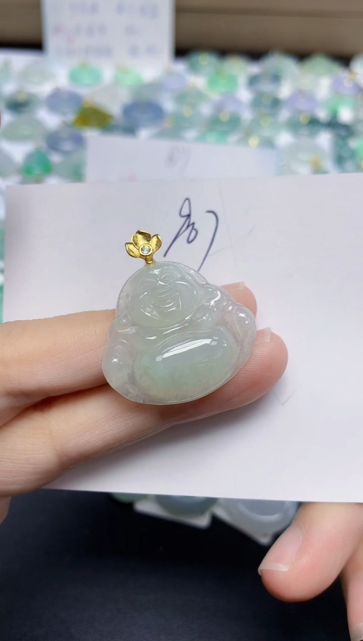 颈饰未镶嵌翡翠天然缅甸翡翠A货翡翠百元以上9元证书费自理