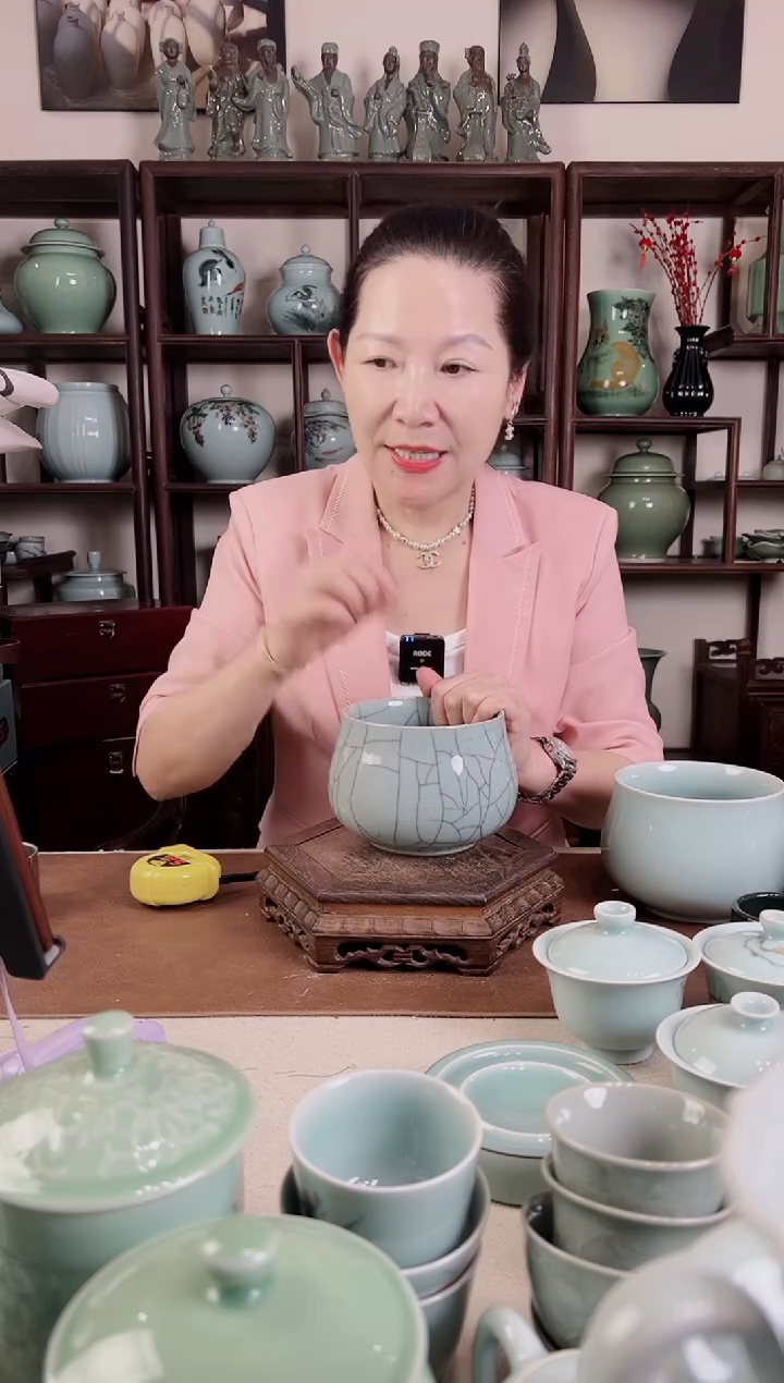 龙泉青瓷 哥窑 钵